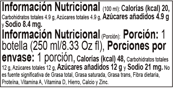 Tabla nutricional