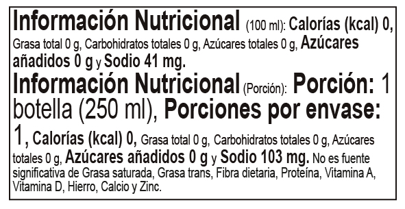 Tabla nutricional